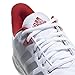 adidas Performance Men's Barricade Court 3 Tennis Shoe, White/Matte Silver/Scarlet, 10.5 M US
