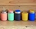 Silicone Sleeve for Mason Jars (Regular Mouth Half Pint, Bright Blue)