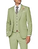 Wangyue Mens Suit Wedding Suits for Men 3 Piece