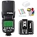 Godox TT685O 2.4G GN60 TTL Flash Speedlite Light High Speed Sync 1/8000s & X1T-O Wireless Flash Trigger Transmitter Compatible for Olympus Panasonic Camera& Diffuser & Filter &USB LED