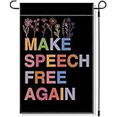 RZHV Make Speech Free Again Double-Sided Garden Flag for Outdoor House Yard Sign Garden Decor Parade, Free Speech Liberty Yard Sign, Political Outdoor Banner, Patriots Gifts