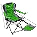 Outdoor Quad Camping Chair - Lightweight, Portable Folding Design - Adjustable Footrest, Cup Holder, Storage Carrying Bag – Durable Material, Steel Frame - by GigaTent