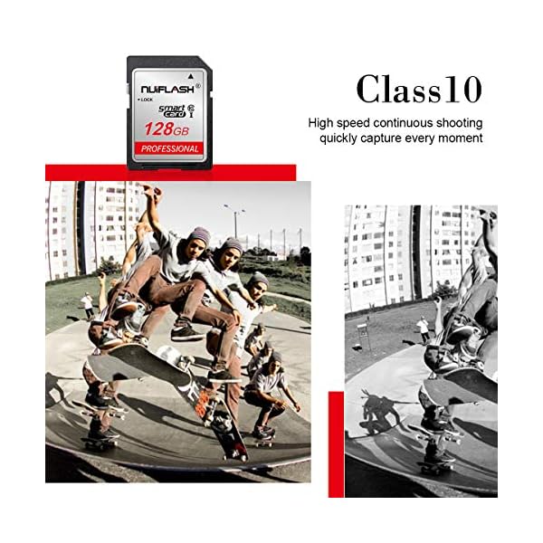 SD Card 128GB Memory Card Fast Speed Flash Memory Card Class 10 for Camera and Other SD Card Compatible Devices(128GB) – Bild 4