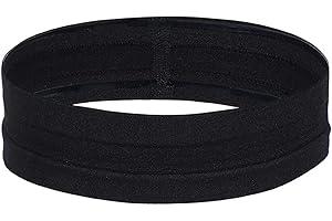 Non Slip Headbands for Women Men Stretchy Soft Running Wicking Head Sweat Sweatband for Sports Workout Running Cycling and Yo