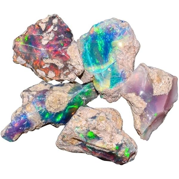 Opale Brute éthiopienne Naturelle 73 Carats – Effet Feu, Translucide, Forme Coussin