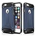 iPhone 6 Case,Wollony Rugged Hybrid Dual Layer Armor Protective Back Case Shockproof Cover for iPhone 6 4.7 inch - Heavy Duty - Slim Hard Shell Protection - Impact Resistant Bumper (Deep Blue)