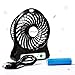 OPOLAR F101 Portable Rechargeable Mini USB Fan with LG 18650 Lithium (2200mAh) Battery, Night Light-Black
