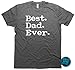 Vipergraphics Best Dad Ever T-Shirt & Mini Sticker Best Bundle Men's Charcoal (X-Large)