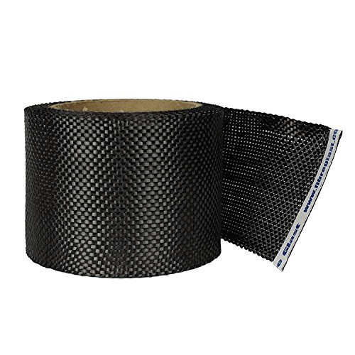 Fibre Glast Carbon Fiber Fabric Tape - 6 Inches Wide - 10 Yard Roll