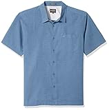 Quiksilver Waterman Men's Centinela 4 Button Down Shirt, Dark Denim, L