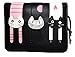 Nawoshow Women Cute Cat Wallet Coin Purse Bifold Wallet Clutch Bag (Black)