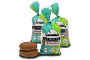 3-Pack Low Carb & Gluten Free Large Buns | Certified Keto & Paleo Friendly | Zero Sugars, Grain Free & Dairy Free | Fox Hill Kitchens