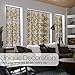 rabbitgoo Frosted Window Film Non-Adhesive Decorative Leaf Static Cling Privacy Glass Film, 17.5 x 78.7 inches (1.46 x 6.56 feet), Brown