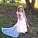 Butterfly Craze Pink Princess Halloween Costume Girls Dress w/Cape Tiara & Wand (Medium 3-4 Yrs)