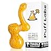 Glass Water Big Chamber Tobacco Bub 6 inch Bright Yellow Bent Neck