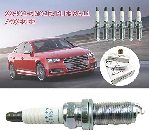 NOWAYTOSTART Engine Spark Plug for NISSAN INFINITI Suzuki 22401-5M015 PLFR5A-11 (6pcs)
