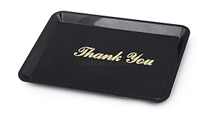New Star Foodservice 26917 Tip Tray Restaurant Guest Check Bill Holder, 4.5 by 6.5-Inch, Black with Gold Imprint, Set of 12