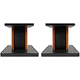 (2) RockvilIe RHT8C Computer/Bookshelf Desktop Speaker/Studio Monitor Stands-Wood
