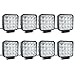 SUCOOL 8 pcs one pack 48w 30 Degree LED flood Beam Lights Square Off-road bulb lamp light fog lighting exterior For Jeep Cabin/Boat/SUV/Truck/Car/ATV/Vehicles/automative/jeep/Marine primary
