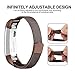 AK For Fitbit Alta HR Bands Milanese Stainless Steel Small Large Magnetic Closure, Adjustable Alta HR/Alta Accessories Metal Bands Straps for Fitbit Alta HR 2017/Fitbit Alta 2016 (Coffee, Small)