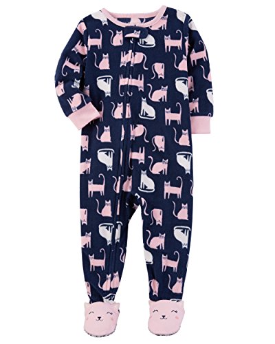 Carter s baby girls  12m-24m one piece cat fleece pajamas 12 mont…