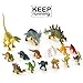 KeepRunning 15 Pack Educational Dinosaur Toys - Kids Realistic Toy Dinosaur Figures for Cool Kids and Toddler Education