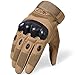 WTACTFUL Touch Screen Military Rubber Hard Knuckle Tactical Gloves Full Finger Airsoft Paintball Outdoor Army Gear Sports Cycling Motorcycle Riding Shooting Hunting Size Medium Brown