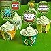 24 Pcs Pixel Miner Crafting Cake Toppers for Games Theme Party,Baby Shower and Happy Birthday Cupcake Decor ,8 Styles