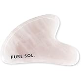 PURE SOL. Rose Quartz Gua Sha Lifting Massage Tool for Face, Neck, Body, Sculpting, Lymphatic