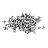 uxcell M2x4mm Thread Hex Key Socket Head Knurl Cap Screws Bolts 100pcs