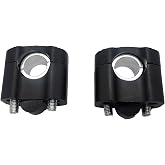 XDF 7/8" to 1 1/8" HandleBar Risers Mount Clamps Risers Adaptor for Dirt Pit Bike ATV Motorcycle (BLACK)