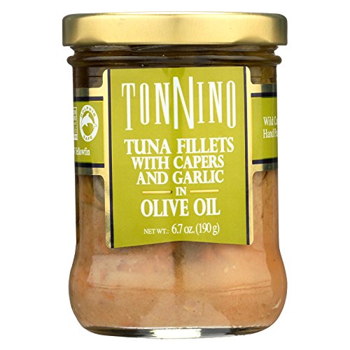 Tonnino Tuna Fillet Olive Oil Capers Garlic Fad, 6.7 oz