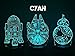3 Pack Star Wars 3D Night Light Touch Table Desk Lamp, KMAcreations 7 Colors 3D Optical Illusion Lights with 3 Acrylic Flat & ABS Base & USB Cabler, Includes R2D2, BB-8, Milennium Falcon