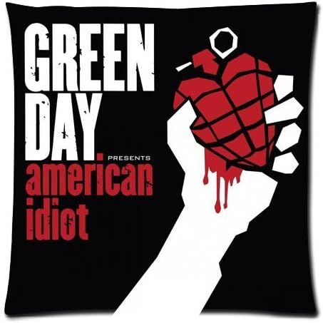 Chris G Dodge Diy Green Day Hand Heart- Cushion Pillow Cases For Bed Sleeping-18X18 Inch