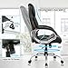 Office Chair Desk Chair Computer Chair Ergonomic PU Leather High Back Executive Chair with Lumbar Support Headrest Armrest Swivel Task Chair for Adults