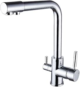 Grifo de fregadero de cocina negro mate Filtro de agua pura Mezclador