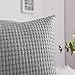 CHRALIFE Throw Pillow Case Decorative Soft Faux Leather Square Grey Cushion Cover with Zipper for Sofa Room Bed Chair Office Hotel 1PC 18x18 inch (45x45 cm) Grey