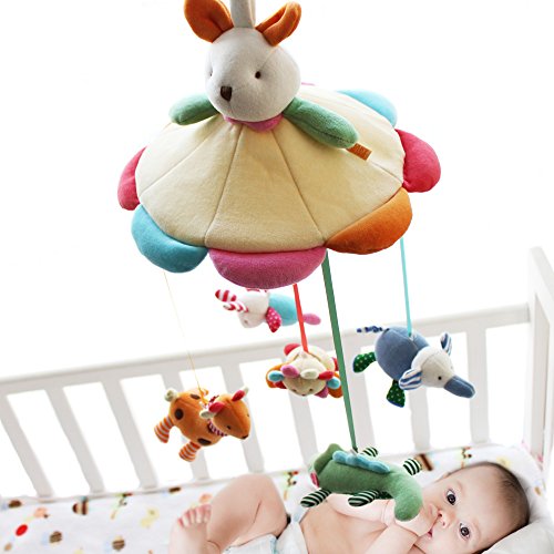Shiloh Newborn Crib Mobile Plush Canopy Without Musical Box or arm, White Bunny