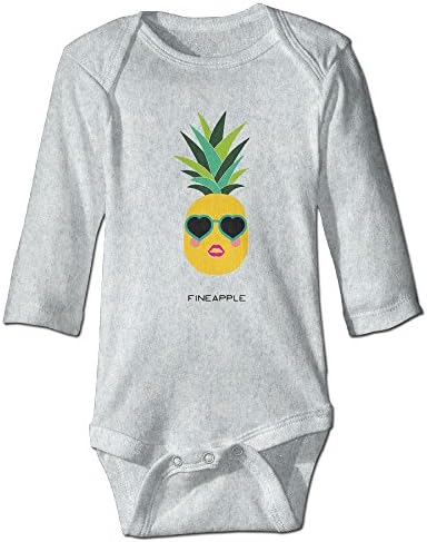 Mangoring Cool Pineapple With Sunglasses 100% Cotton Baby Bodysuit