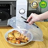 Microwave Plate Cover , YunShine Hover Cover Magnetic Microwave Splatter Guard , Magnetic Microwave Splatter Lid With Steam Vent , Adsorbed Function Safe Convenient , BPA-FREE 11.5 inch