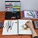 Magicfly Premium Art Pencils, 60 Assorted Pencil Set for Sketching Drawing Coloring Pencil, Including Charcoal Pencil, Watercolor, Colored, Drawing, and Metallic Color Pencils, Color Name on Pencil
