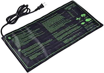 Purelemon Durable Waterproof Seedling Heat Mat Warm Hydroponic Heating Pad 10" X 20.75" MET Standard Watt 18W 10 to 20 Degree Over Ambient Temperature
