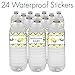 Yellow and Gray Elephant Baby Shower Water Bottle Labels - 24 Stickers