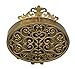 NIKKY HOME Vintage Table Clock, French Turquoise Color Rococo Style Desk Clock Battery Operated Rustic Design, Home Décor for Living Room, Bedroom, Bedside, Desk, Gift Clock - Gold