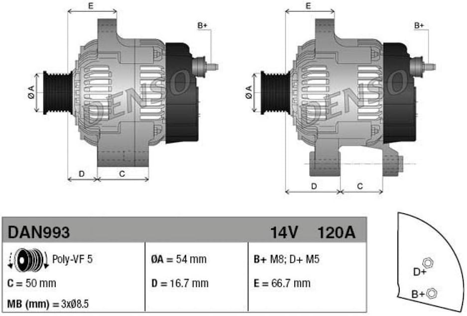 Denso DAN993 Alternator