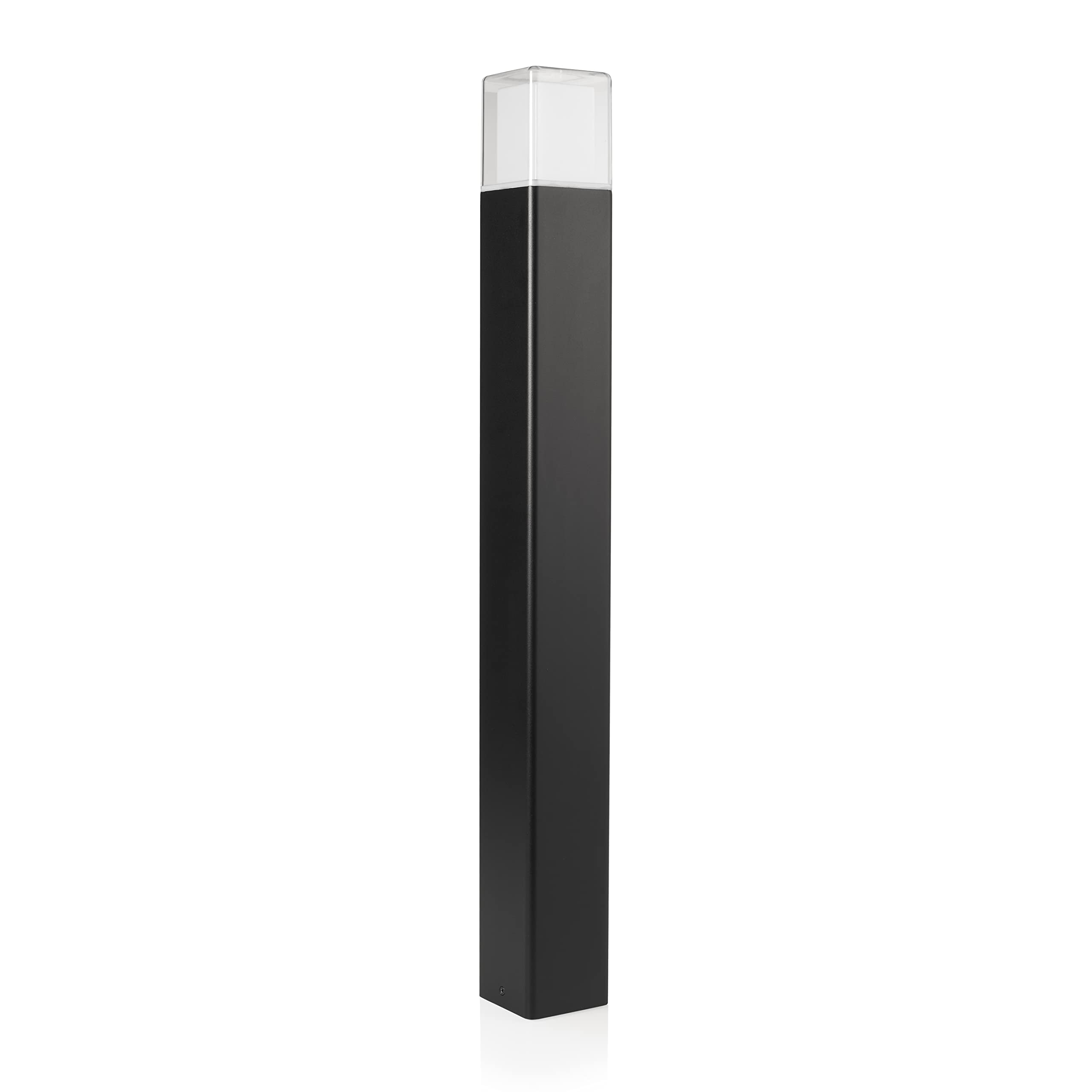 Smartwares Outdoor Black Garden Post, 80 cm, Aluminium, Integrated 12 W LED Lamp, Colour Temperature 3000K, Electric Wired, IP44 — image 1