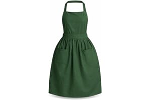 Women's Cross Back Apron With Pockets Suitable For Cooking