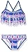 Kanu Surf Big Girls' Kayla Fringe Bikini Swimsuit, Pink/Blue, 14