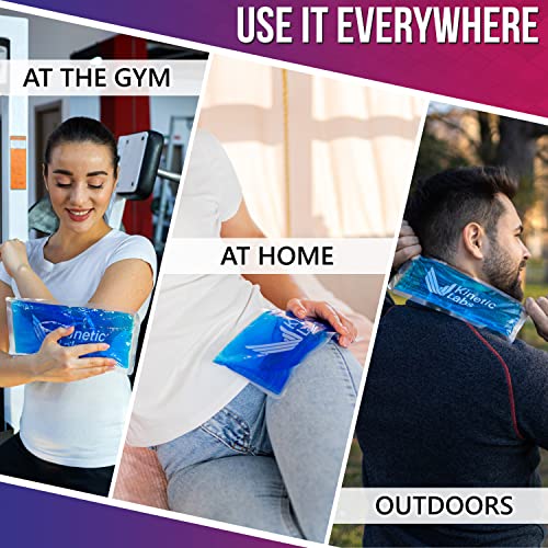 Reusable Gel Ice Packs for Injuries by Labs (2 Pack) Hot Cold