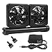 Aquarium Chiller, Fish Tank Cooling Fan System for Salt Fresh Water, 2 Variable Speed, Wide Angle Adjustable (2-Fan)